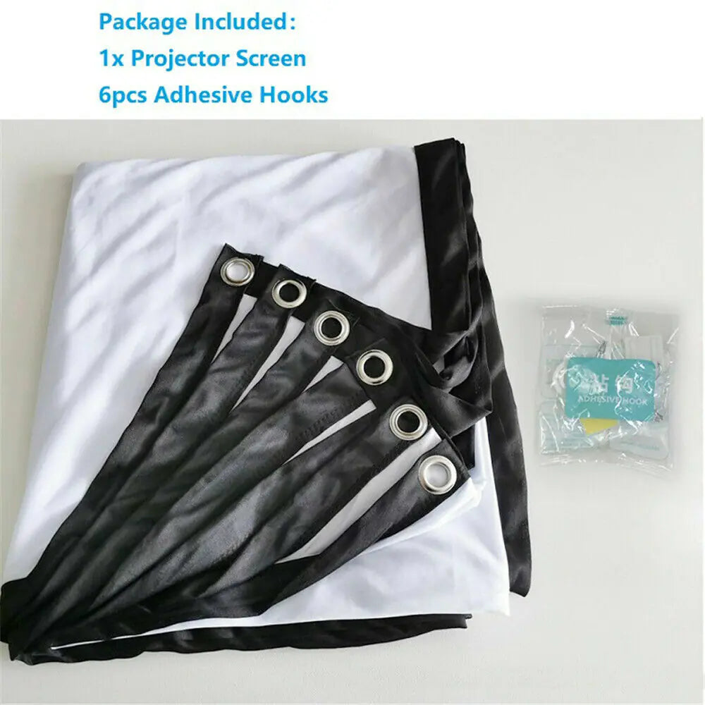 GlowCast™ Portable Foldable Projector Screen 16:9 HD Outdoor Home Cinema Theater 3D Movie