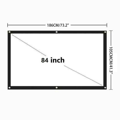 GlowCast™ Portable Foldable Projector Screen 16:9 HD Outdoor Home Cinema Theater 3D Movie