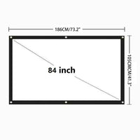 GlowCast™ Portable Foldable Projector Screen 16:9 HD Outdoor Home Cinema Theater 3D Movie