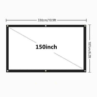 GlowCast™ Portable Foldable Projector Screen 16:9 HD Outdoor Home Cinema Theater 3D Movie