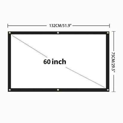 GlowCast™ Portable Foldable Projector Screen 16:9 HD Outdoor Home Cinema Theater 3D Movie