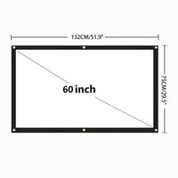 GlowCast™ Portable Foldable Projector Screen 16:9 HD Outdoor Home Cinema Theater 3D Movie