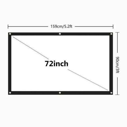 GlowCast™ Portable Foldable Projector Screen 16:9 HD Outdoor Home Cinema Theater 3D Movie