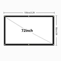 GlowCast™ Portable Foldable Projector Screen 16:9 HD Outdoor Home Cinema Theater 3D Movie