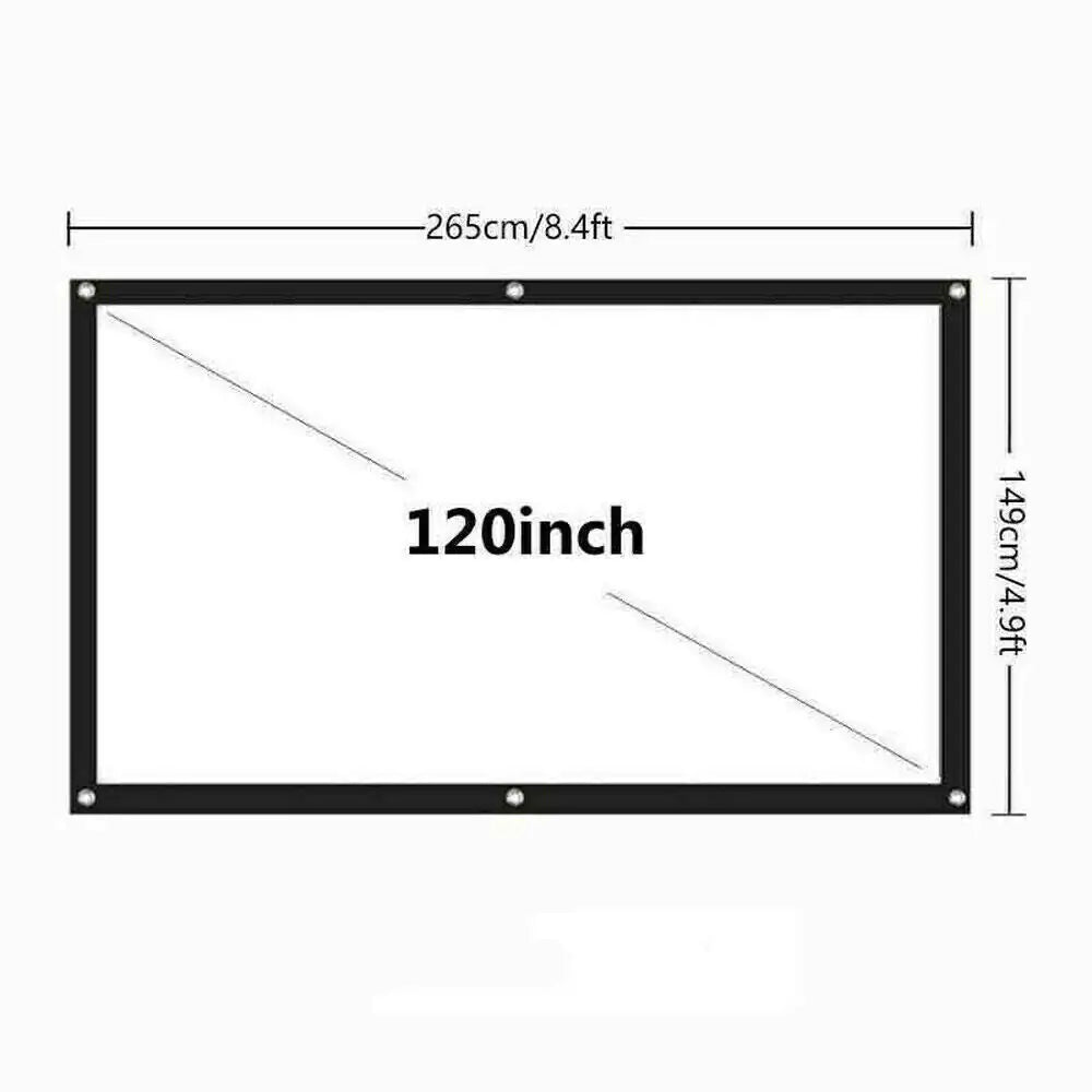 GlowCast™ Portable Foldable Projector Screen 16:9 HD Outdoor Home Cinema Theater 3D Movie