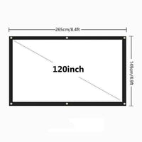 GlowCast™ Portable Foldable Projector Screen 16:9 HD Outdoor Home Cinema Theater 3D Movie