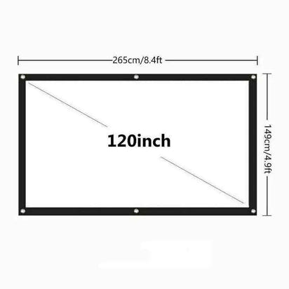 GlowCast™ Portable Foldable Projector Screen 16:9 HD Outdoor Home Cinema Theater 3D Movie